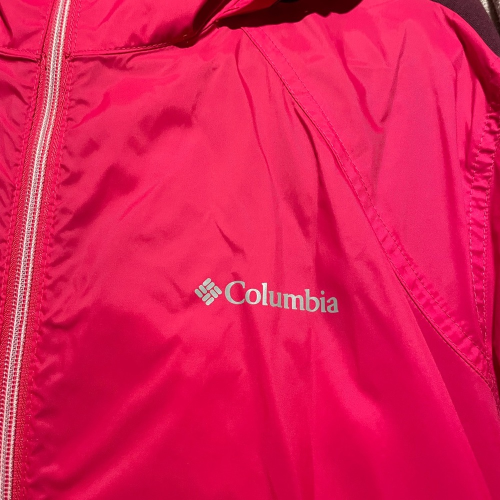 Pink Columbia windbreaker